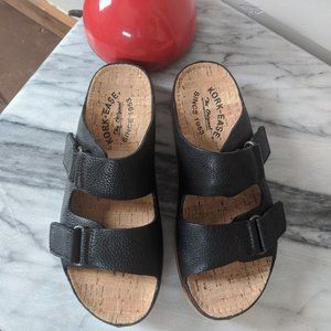 Kork-Ease black strappy sandals